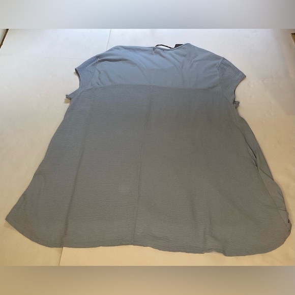 Made in Italy blue cotton blend short sleeves top. Small - Picture 10 of 14